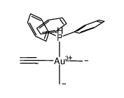 cis-dimethyl(ethynyl)(triphenylphosphine)gold(III) Structure