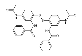 bis-(4-acetylamino-2-benzoylamino-phenyl)-disulfide结构式