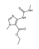 3-methyl-5-(N'-methyl-thioureido)-3H-imidazole-4-carboxylic acid ethyl ester结构式