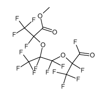 methyl perfluoro- (7-formyl-2,4-dimethyl-3,6-dioxaoctanoate) Structure