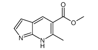 6-甲基-1H-吡咯并[2,3-B]吡啶-5-羧酸甲酯结构式