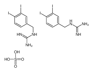 2-[(3,4-diiodophenyl)methyl]guanidine,sulfuric acid结构式