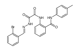 Acetic acid, 2-[[2-[[(4-methylphenyl)amino]carbonyl]phenyl]amino]-2-oxo-, 2-[(2-bromophenyl)methylene]hydrazide结构式