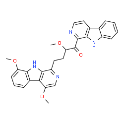 4-(4,8-Dimethoxy-9H-pyrido[3,4-b]indol-1-yl)-2-methoxy-1-(9H-pyrido[3,4-b]indol-1-yl)-1-butanone Structure