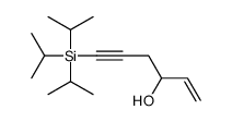 6-tri(propan-2-yl)silylhex-1-en-5-yn-3-ol结构式