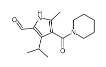 3-(1-methylethyl)-4-piperidinocarbonyl-5-methylpyrrole-2-carbaldehyde结构式