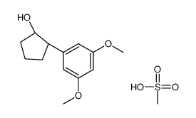 (1R,2S)-2-(3,5-dimethoxyphenyl)cyclopentan-1-ol,methanesulfonic acid Structure