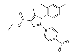 1-(2,4-Dimethyl-phenyl)-2-methyl-5-(4-nitro-phenyl)-1H-pyrrole-3-carboxylic acid ethyl ester结构式
