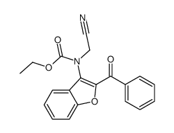 ethyl N-(2-benzoyl-1-benzofuran-3-yl)-N-(cyanomethyl)carbamate结构式
