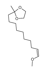 2-((Z)-10-Methoxy-dec-9-enyl)-2-methyl-[1,3]dioxolane结构式