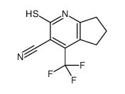 2,5,6,7-TETRAHYDRO-2-THIOXO-4-(TRIFLUOROMETHYL)-1H-CYCLOPENTA[B]-PYRIDINE-3-CARBONITRILE结构式