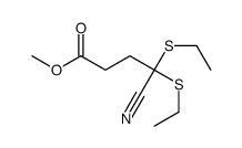 methyl 4-cyano-4,4-bis(ethylsulfanyl)butanoate结构式