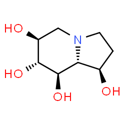 1,6,7,8-Indolizinetetrol, octahydro-, (1R,6S,7R,8R,8aR)-结构式