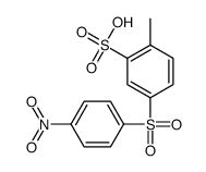 2-methyl-5-(4-nitrophenyl)sulfonylbenzenesulfonic acid Structure