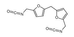 2-(isocyanatomethyl)-5-[[5-(isocyanatomethyl)furan-2-yl]methyl]furan结构式