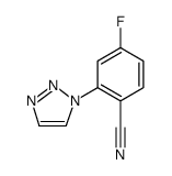 Benzonitrile, 4-fluoro-2-(1H-1,2,3-triazol-1-yl) Structure