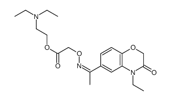 2-(diethylamino)ethyl 2-[(Z)-1-(4-ethyl-3-oxo-1,4-benzoxazin-6-yl)ethylideneamino]oxyacetate Structure