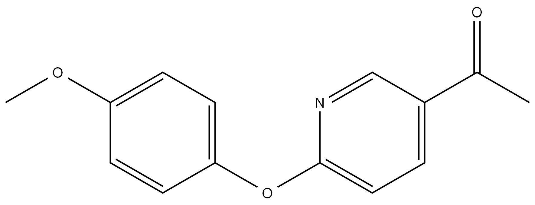 2-(4-甲氧基苯氧基)-5-乙酰基吡啶结构式