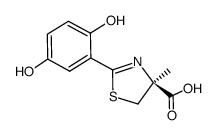 (S)-4,5-dihydro-2-(2,5-dihydroxyphenyl)-4-methyl-4-thiazolecarboxylic acid Structure