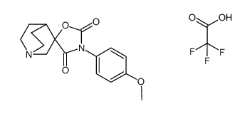 3'-(4-methoxyphenyl)-quinuclidine-3-spiro-5'-oxazolidine-2',4'-dione trifluoroacetate salt Structure