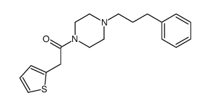 1-[4-(3-phenylpropyl)piperazin-1-yl]-2-thiophen-2-ylethanone结构式
