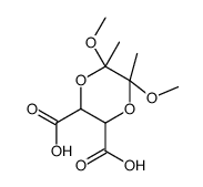 5,6-dimethoxy-5,6-dimethyl-1,4-dioxane-2,3-dicarboxylic acid Structure