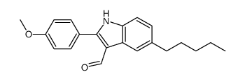 2-(4-methoxyphenyl)-5-pentyl-1H-indole-3-carbaldehyde Structure