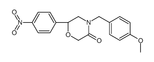 (6S)-4-[(4-methoxyphenyl)methyl]-6-(4-nitrophenyl)morpholin-3-one结构式