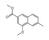 4-甲氧基-6-甲基-2-萘羧酸甲酯结构式