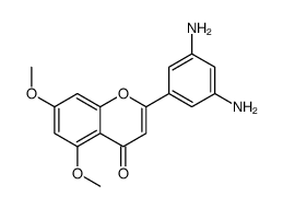 2-(3,5-diaminophenyl)-5,7-dimethoxychromen-4-one结构式