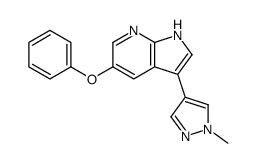 3-(1-methylpyrazol-4-yl)-5-phenoxy-1H-pyrrolo[2,3-b]pyridine Structure