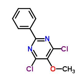 4,6-Dichloro-5-methoxy-2-phenylpyrimidine结构式