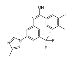 N-(3-(TRIFLUOROMETHYL)-5-(4-METHYL-1H-IMIDAZOL-1-YL)PHENYL)-3-IODO-4-METHYLBENZAMIDE structure