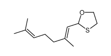 2-(2,6-dimethyl-1,5-heptadien-1-yl)-1,3-oxathiolane structure