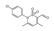 2-(4-Chloro-phenyl)-3,5-dimethyl-1,1-dioxo-1,2-dihydro-1λ6-[1,2]thiazine-6-carbaldehyde结构式