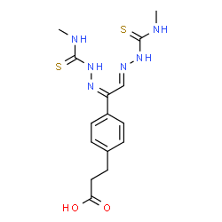 4-carboxyethylphenylglyoxal-bis(N-methylthiosemicarbazone) Structure