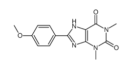 8-(4-methoxyphenyl)-1,3-dimethyl-7H-purine-2,6-dione结构式
