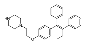 1-[2-[4-(1,2-diphenylbut-1-enyl)phenoxy]ethyl]piperazine Structure