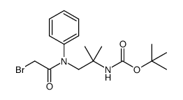 {2-[(2-bromoacetyl)phenylamino]-1,1-dimethylethyl}carbamic acid t-butyl ester结构式