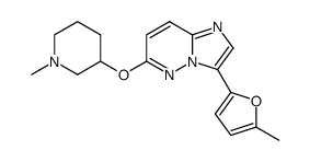 3-(5-methyl-furan-2-yl)-6-(1-methyl-piperidin-3-yloxy)-imidazo[1,2-b]pyridazine结构式