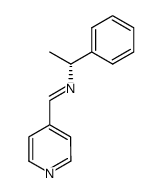 ((R)-1-Phenyl-ethyl)-[1-pyridin-4-yl-meth-(E)-ylidene]-amine结构式