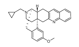 17-cyclopropylmethyl-6,7-didehydro-3-methoxy-quinolino[2',3':6,7]morphinan Structure