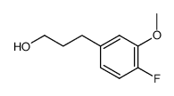 3-(4-fluoro-3-methoxyphenyl)propan-1-ol结构式