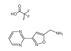 (3-pyrimidin-2-yl-1,2-oxazol-5-yl)methanamine trifluoroacetate Structure