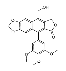 9-hydroxymethyl-5-(3,4,5-trimethoxyphenyl)-8H-furo[3',4':6,7]naphtho[2,3-d][1,3]dioxol-6-one结构式