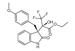 (2R,3R)-ethyl 2-[3-(4-methoxybenzyl)-2-oxoindolin-3-yl]-3,3,3-trifluoro-2-hydroxypropanoate结构式