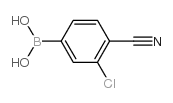 (3-氯-4-氰基苯基)硼酸结构式