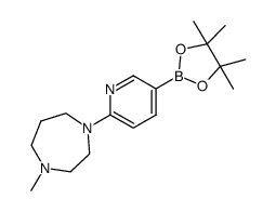 1-methyl-4-(5-(4,4,5,5-tetramethyl-[1,3,2]dioxaborolan-2-yl)pyridin-2-yl)-[1,4]diazepane结构式