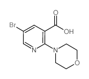 2-(4-吗啉基)-5-溴烟酸结构式