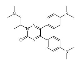 5,6-bis[4-(dimethylamino)phenyl]-2-[1-(dimethylamino)propan-2-yl]-1,2,4-triazin-3-one结构式